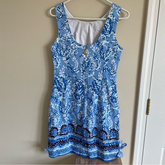 Lilly Pulitzer Mila Stretch Shift Dress - Size 2 - Turtley Awesome - Like New - Picture 3 of 10